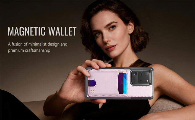JEEHOOD Samsung Galaxy S20 Ultra 2-in-1 Magnetic Wallet Case