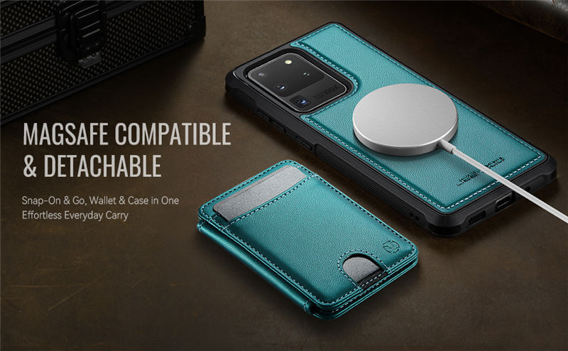 JEEHOOD Samsung Galaxy S20 Ultra 2-in-1 Magnetic Wallet Case