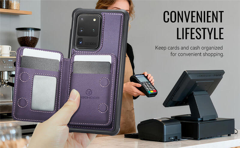 JEEHOOD Samsung Galaxy S20 Ultra 2-in-1 Magnetic Wallet Case