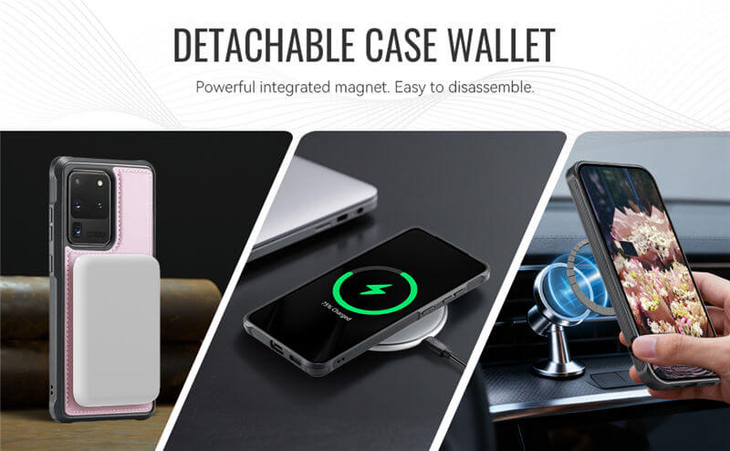 JEEHOOD Samsung Galaxy S20 Ultra 2-in-1 Magnetic Wallet Case
