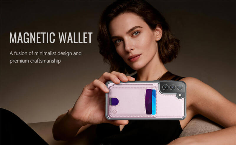 JEEHOOD Samsung Galaxy S21 Plus 2-in-1 Magnetic Wallet Case