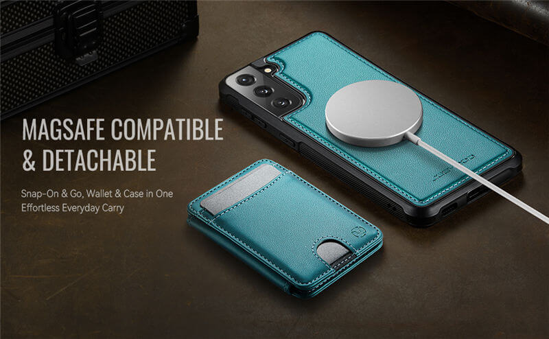 JEEHOOD Samsung Galaxy S21 Plus 2-in-1 Magnetic Wallet Case