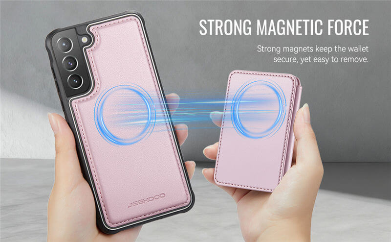 JEEHOOD Samsung Galaxy S21 2-in-1 Magnetic Wallet Case