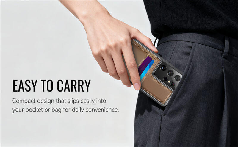 JEEHOOD Samsung Galaxy S21 Ultra 2-in-1 Magnetic Wallet Case