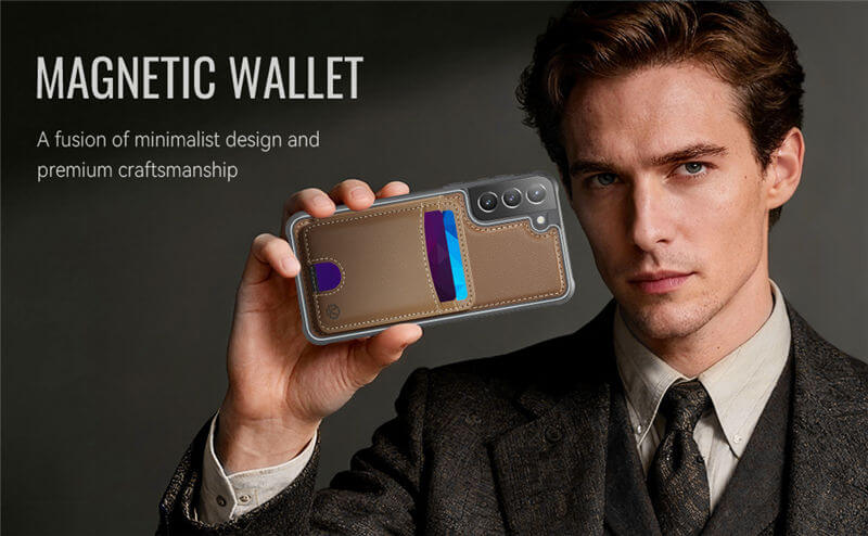 JEEHOOD Samsung Galaxy S22 Plus 2-in-1 Magnetic Wallet Case
