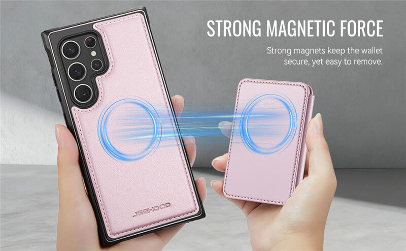 JEEHOOD Samsung Galaxy S22 Ultra 2-in-1 Magnetic Wallet Case