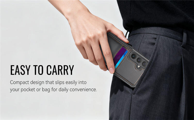 JEEHOOD Samsung Galaxy S23 FE 2-in-1 Magnetic Wallet Case