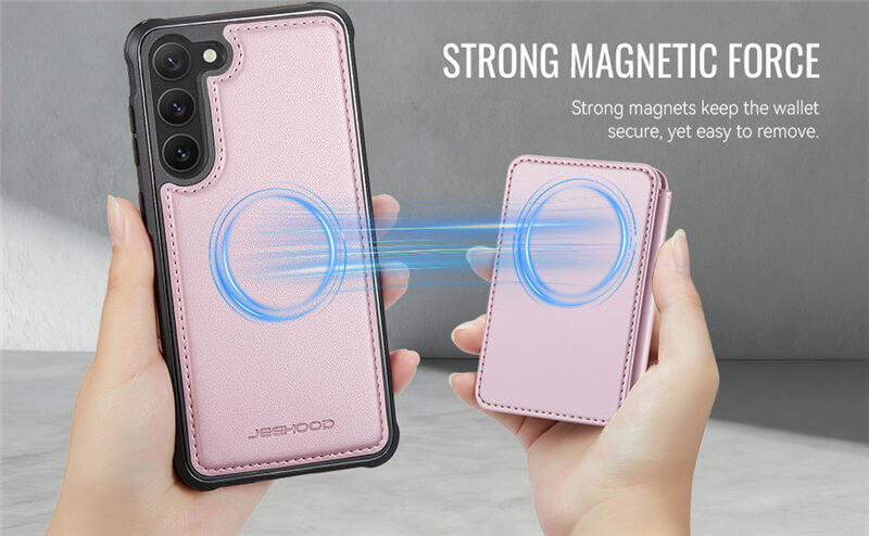 JEEHOOD Samsung Galaxy S23 Plus 2-in-1 Magnetic Wallet Case