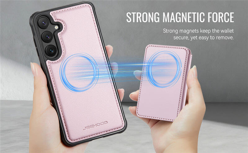 JEEHOOD Samsung Galaxy S24 FE 2-in-1 Magnetic Wallet Case