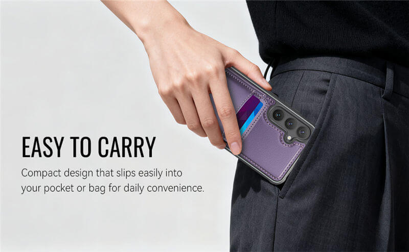 JEEHOOD Samsung Galaxy S24 FE 2-in-1 Magnetic Wallet Case