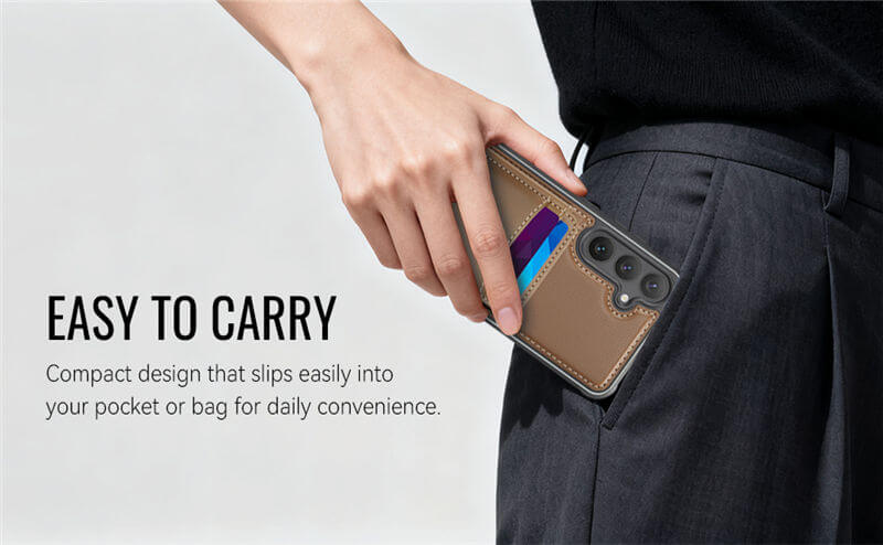 JEEHOOD Samsung Galaxy S24 2-in-1 Magnetic Wallet Case