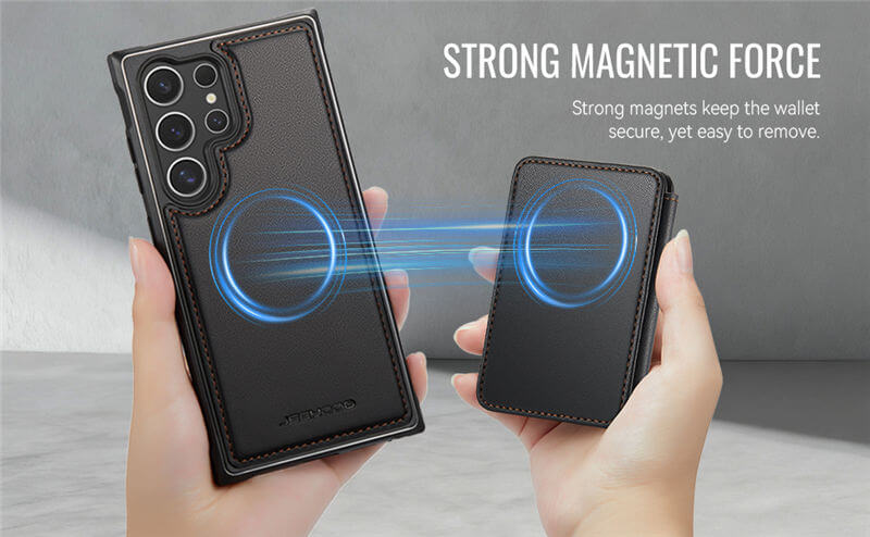 JEEHOOD Samsung Galaxy S24 Ultra 2-in-1 Magnetic Wallet Case