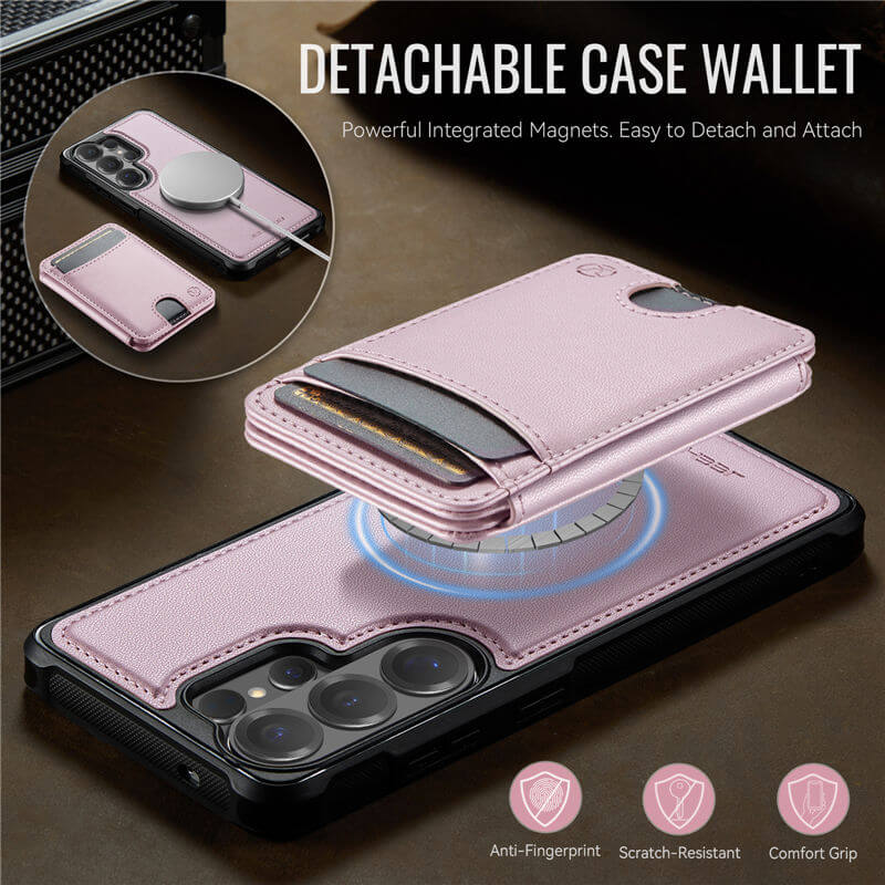 JEEHOOD Samsung Galaxy S26 Ultra 2-in-1 Magnetic RFID Wallet Case