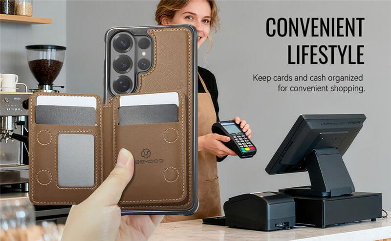 JEEHOOD Samsung Galaxy S26 Ultra 2-in-1 Magnetic Wallet Case