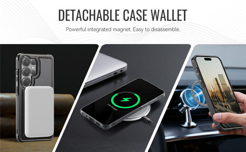 JEEHOOD Samsung Galaxy S26 Ultra 2-in-1 Magnetic Wallet Case