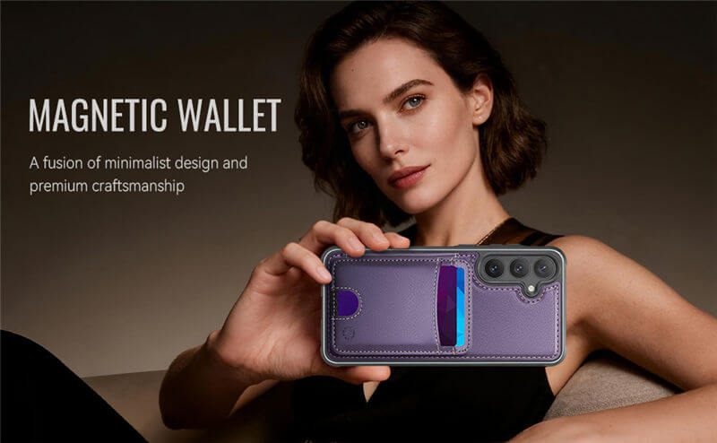 JEEHOOD Samsung Galaxy S26 Plus 2-in-1 Magnetic Wallet Case
