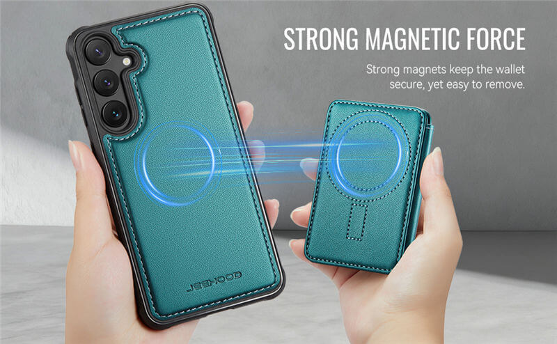 JEEHOOD Samsung Galaxy S26 Plus 2-in-1 Magnetic Wallet Case