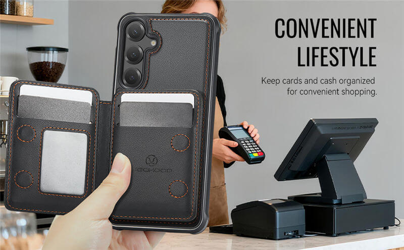 JEEHOOD Samsung Galaxy S26 Plus 2-in-1 Magnetic Wallet Case