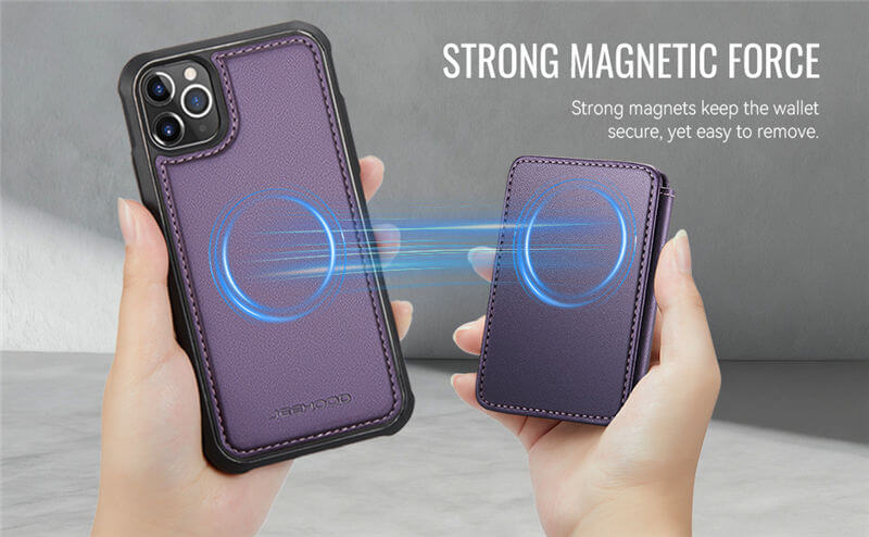 JEEHOOD iPhone 11 Pro Max 2-in-1 Magnetic Wallet Case