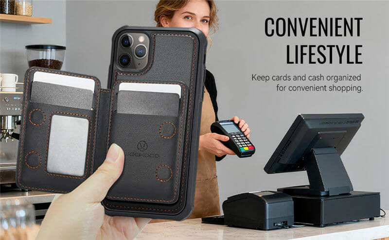 JEEHOOD iPhone 11 Pro 2-in-1 Magnetic Wallet Case