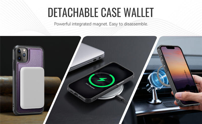 JEEHOOD iPhone 11 Pro 2-in-1 Magnetic Wallet Case
