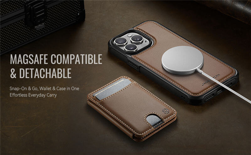 JEEHOOD iPhone 13 Pro 2-in-1 Magnetic Wallet Case
