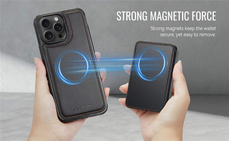 JEEHOOD iPhone 13 Pro 2-in-1 Magnetic Wallet Case