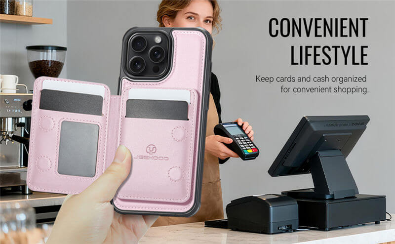 JEEHOOD iPhone 13 Pro 2-in-1 Magnetic Wallet Case