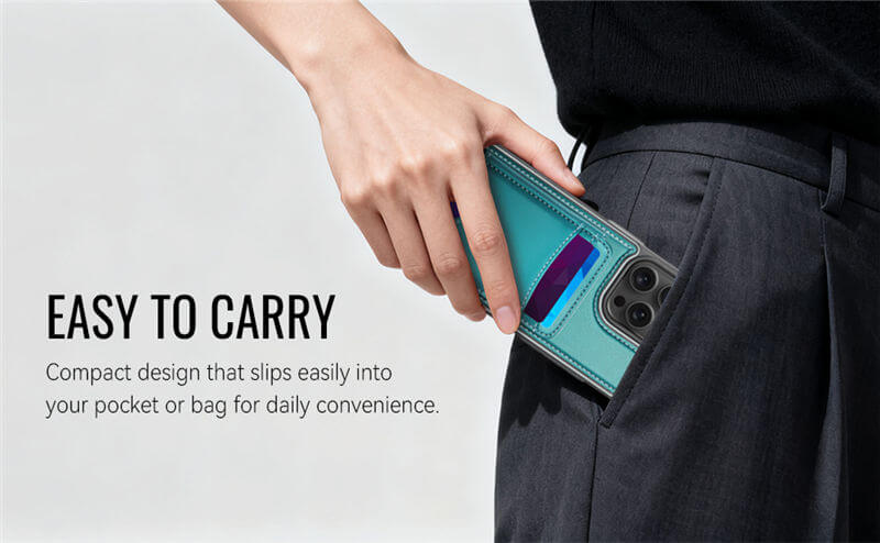 JEEHOOD iPhone 15 Pro Max 2-in-1 Magnetic Wallet Case