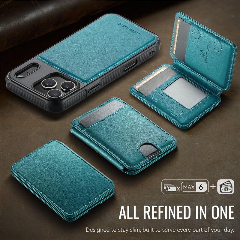 JEEHOOD iPhone 18 Pro Detachable 2-in-1 Magnetic Wallet Case