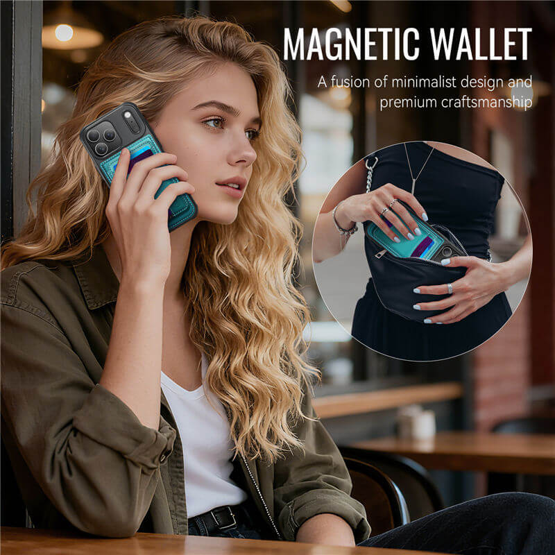 JEEHOOD iPhone 18 Pro Max Detachable 2-in-1 Magnetic Wallet Case