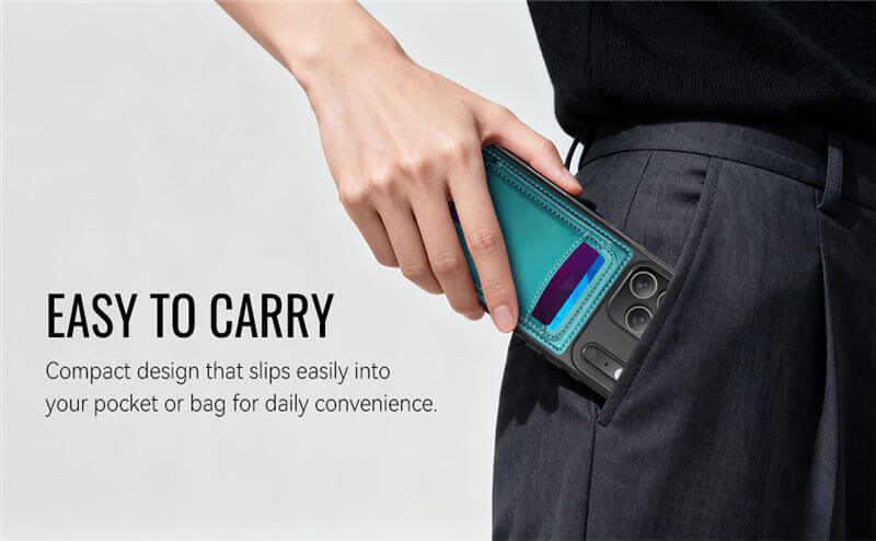JEEHOOD iPhone 17 Pro Max 2-in-1 Magnetic Wallet Case