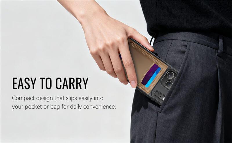 JEEHOOD iPhone 17 Pro 2-in-1 Magnetic Wallet Case