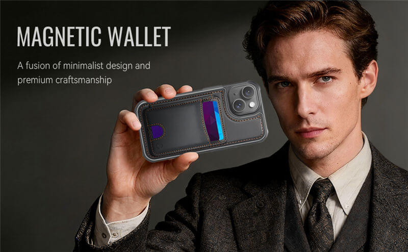 JEEHOOD iPhone 14 Plus 2-in-1 Magnetic Wallet Case