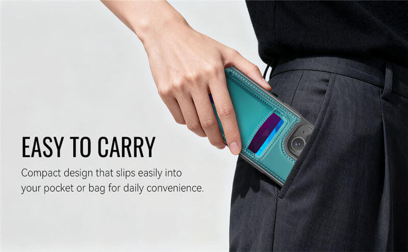 JEEHOOD iPhone 15 Plus 2-in-1 Magnetic Wallet Case