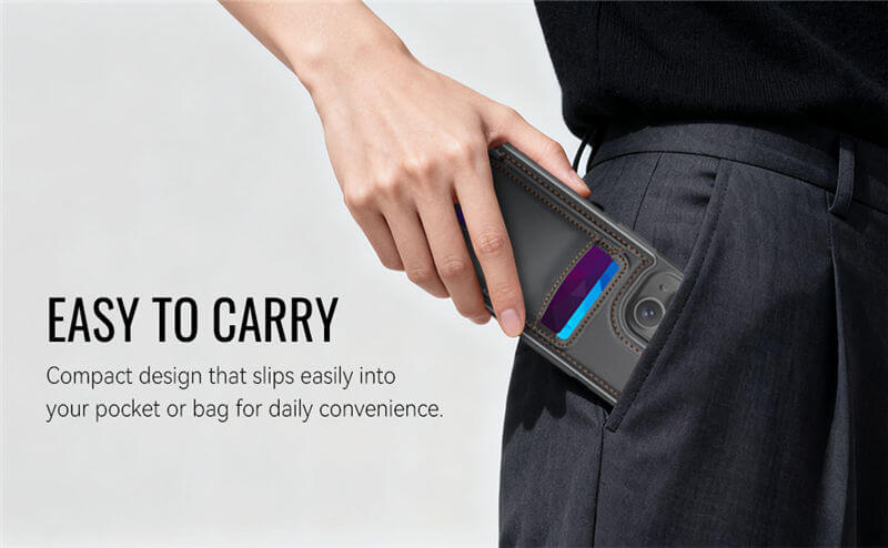 JEEHOOD iPhone 15 2-in-1 Magnetic Wallet Case