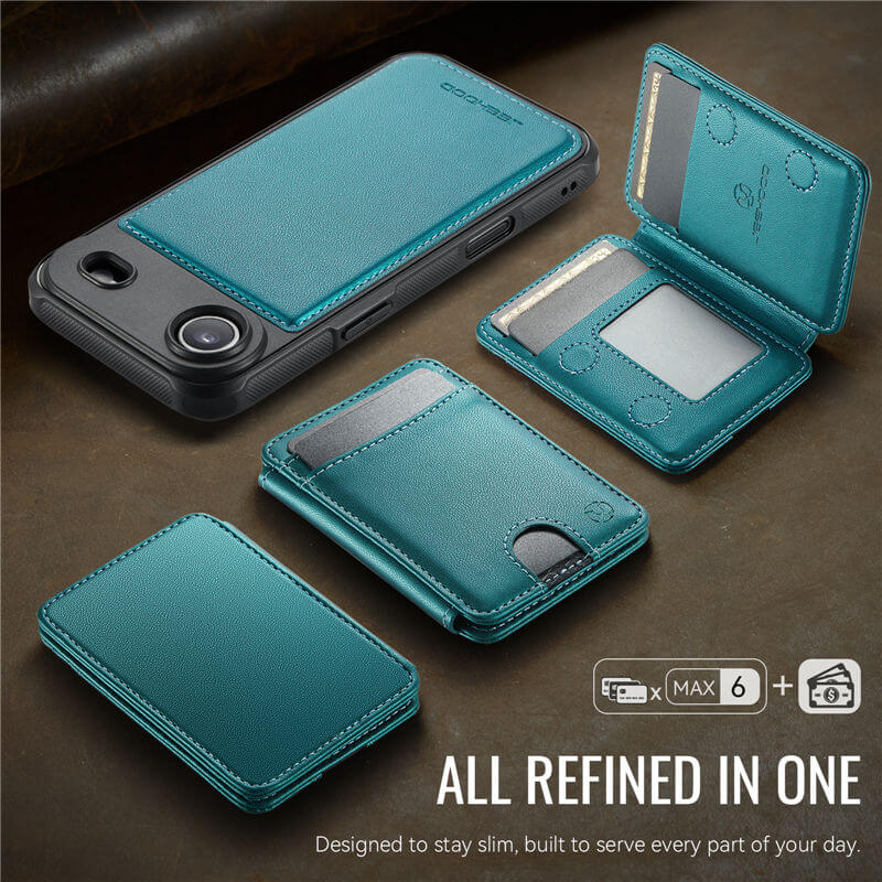 JEEHOOD iPhone Air 2-in-1 Magnetic RFID Wallet Case