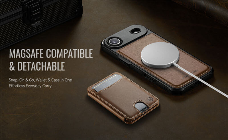 JEEHOOD iPhone Air 2-in-1 Magnetic Wallet Case