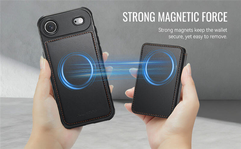 JEEHOOD iPhone Air 2-in-1 Magnetic Wallet Case