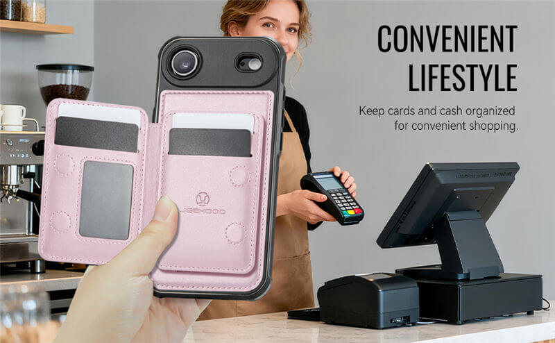 JEEHOOD iPhone Air 2-in-1 Magnetic Wallet Case