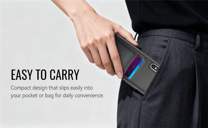 JEEHOOD iPhone X/XS 2-in-1 Magnetic Wallet Case