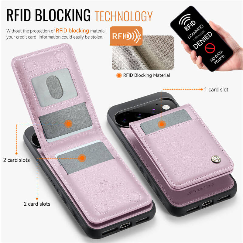 JEEHOOD Google Pixel 11/Pixel 11 Pro Magnetic 2-in-1 Wallet Case