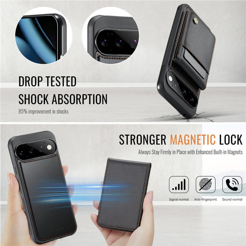 JEEHOOD Google Pixel 11/Pixel 11 Pro Magnetic 2-in-1 Wallet Case