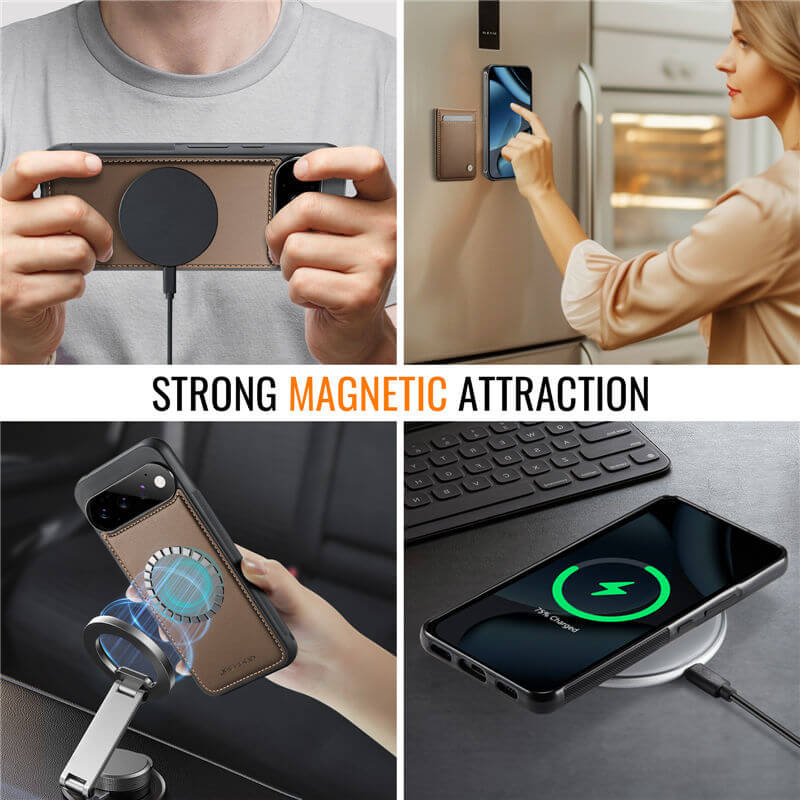 JEEHOOD Google Pixel 11/Pixel 11 Pro Magnetic 2-in-1 Wallet Case