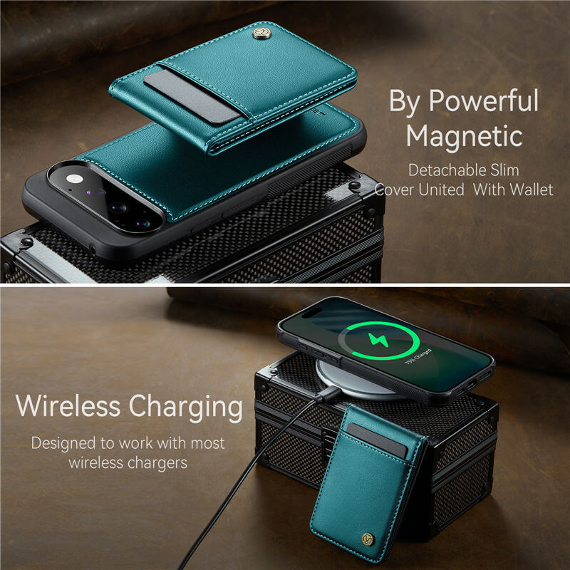 JEEHOOD Google Pixel 11/Pixel 11 Pro Magnetic 2-in-1 Wallet Case