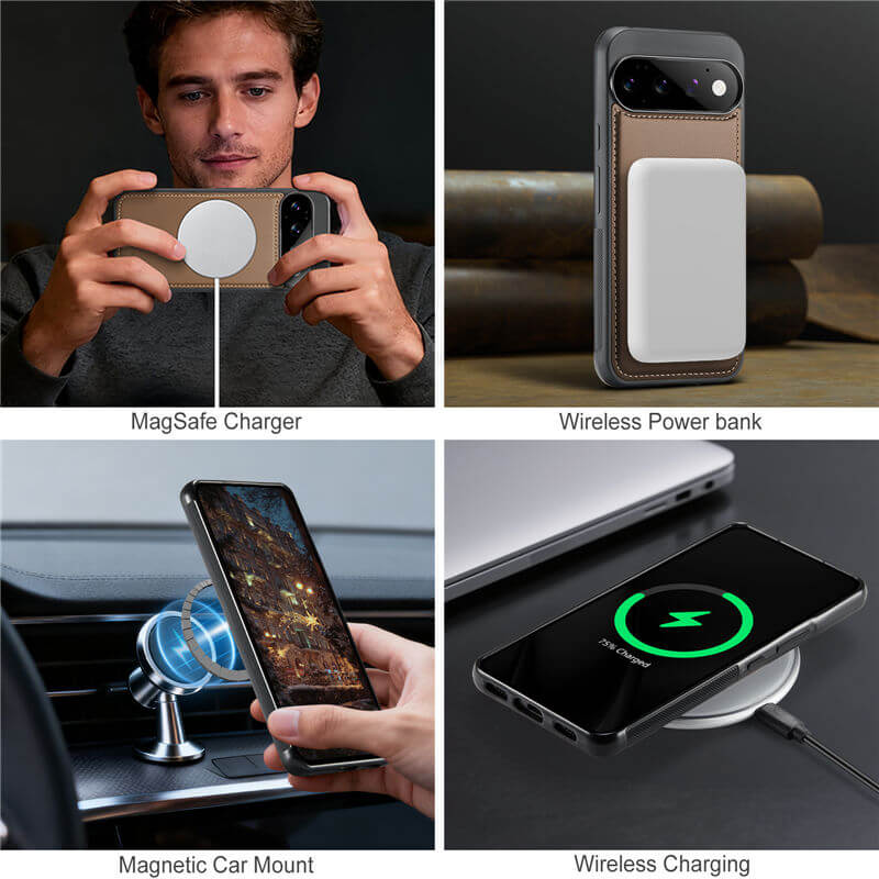 JEEHOOD Google Pixel 11/Pixel 11 Pro 2-in-1 Magnetic RFID Wallet Case