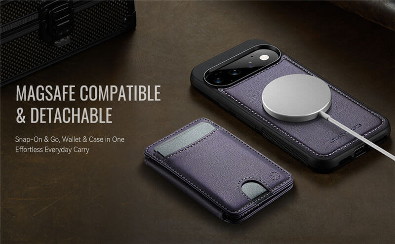 JEEHOOD Google Pixel 11/Pixel 11 Pro 2-in-1 Magnetic Wallet Case