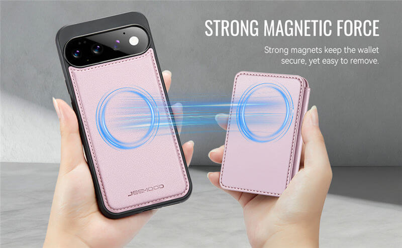JEEHOOD Google Pixel 11/Pixel 11 Pro 2-in-1 Magnetic Wallet Case