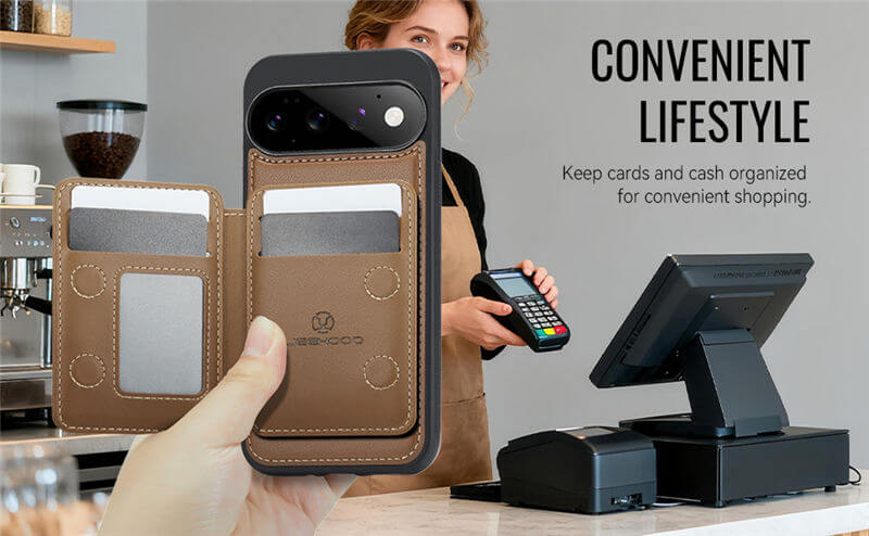 JEEHOOD Google Pixel 11/Pixel 11 Pro 2-in-1 Magnetic Wallet Case