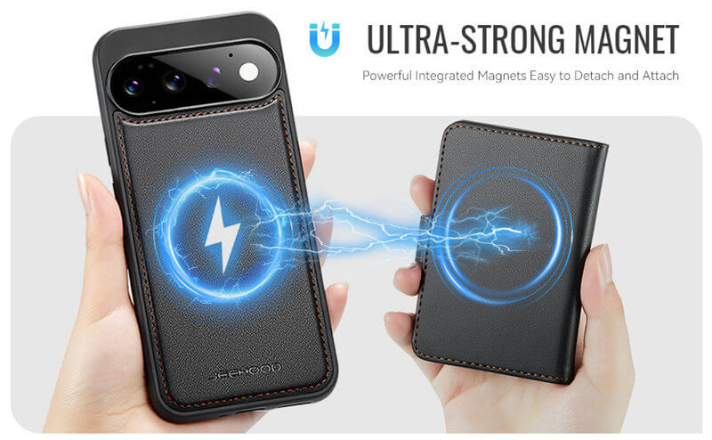JEEHOOD Google Pixel 11/Pixel 11 Pro 2-in-1 Magnetic Wallet Case